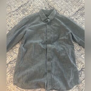 Banana Republic Men's cotton Gray Casual button up Shirt